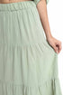 The Olive Tier Seersucker Skirt